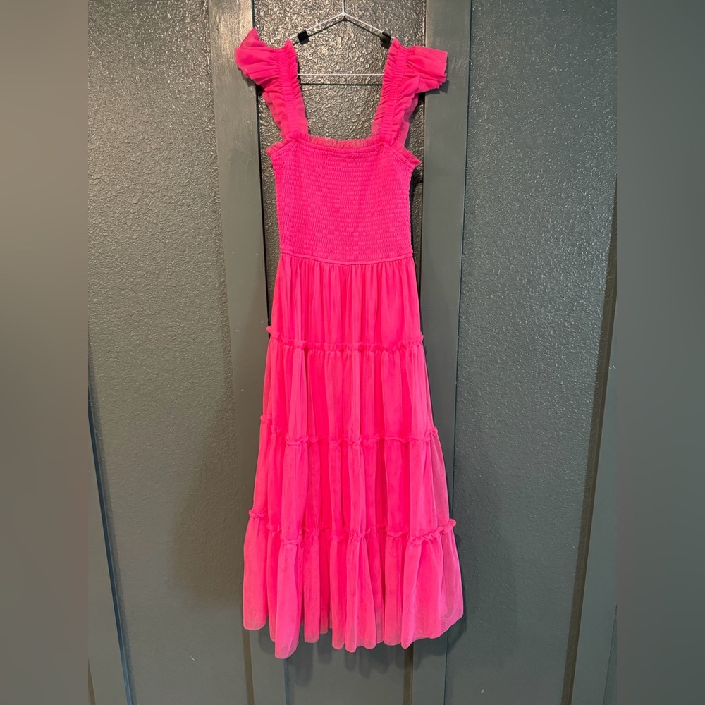 Pinkblush Hot Pink Maternity Midi Dress Size M